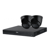 Dahua AI / 4K Turret cameraset - Black (expandable to 8 cameras)