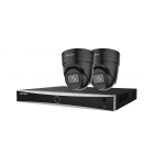 Hikvision AI / 4K Turret cameraset - Black (expandable to 8 cameras)